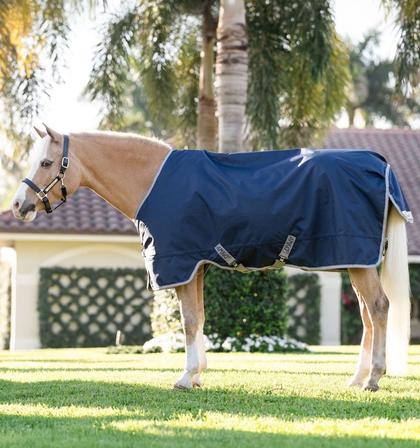 Amigo® 1200D Pony Turnout - 0g NAVY/TITANIUM/SILVER
