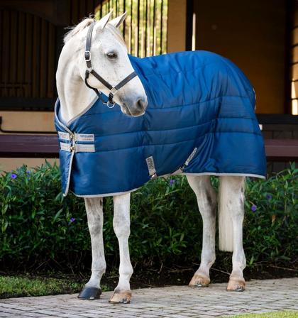 Amigo® Pony Ripstop Insulator Stable Blanket - 100g NAVY/TITANIUM