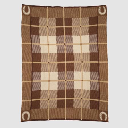 Equestrian Barn Plain Throw BROWN