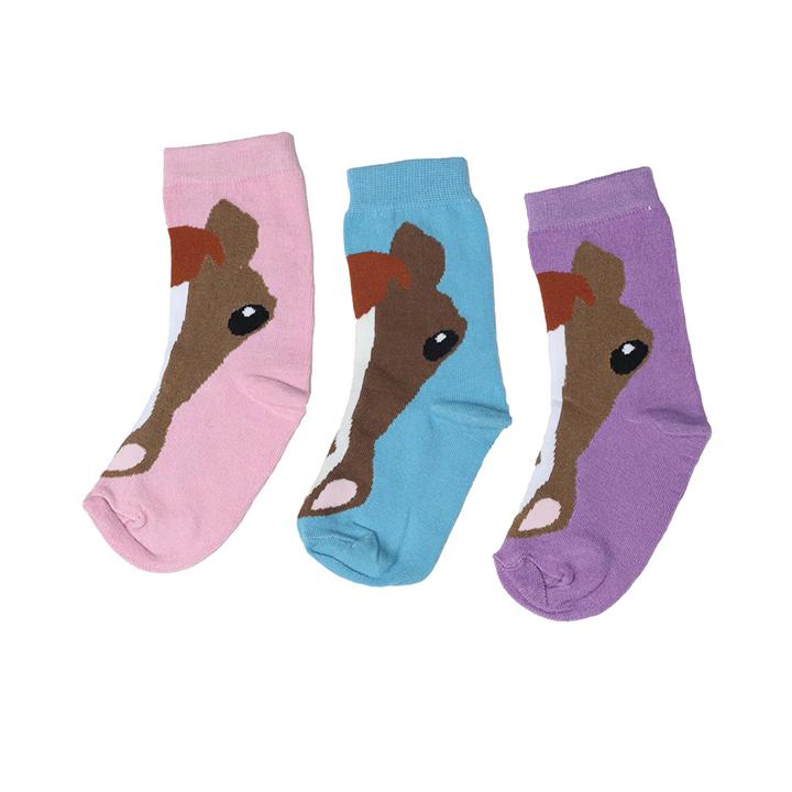 Youth Horse Face Crew Sock
