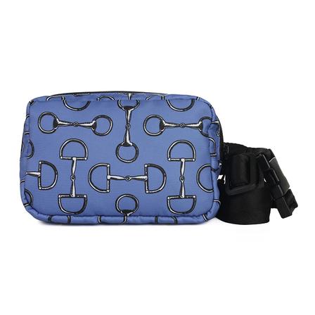 Vintage Snaffle Bit Crossbody Bag BLUE