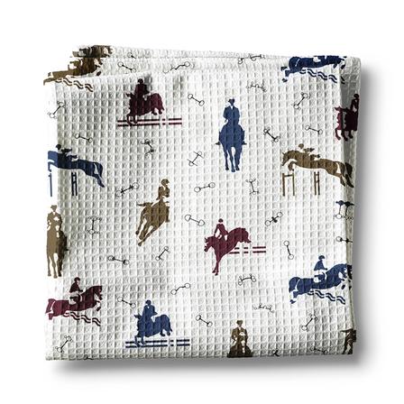 Waffle Kitchen Towel | Horses Jumping