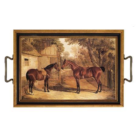 Wooden Tray | Saddled Horses