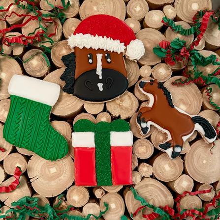 Christmas Day Horse Cookies - Bay
