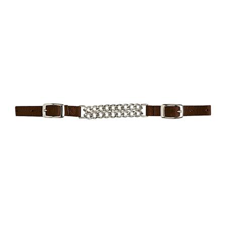 Nylon Curb Strap | Double Link BROWN