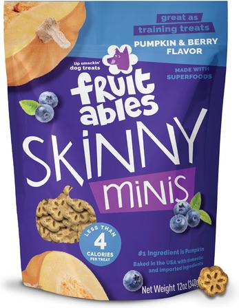 Fruitables Skinny Minis Soft Chew Dog Treat - Pumpkin & Blueberry