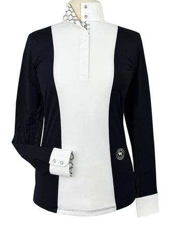 Braided Reins & Bits Luna II Show Shirt BLACK