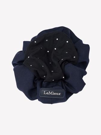 Scrunchie with Crystal Hair Net NAVY/BLACK