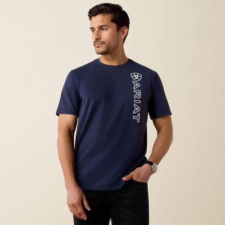 Ariat Vertical Logo Tee NAVY