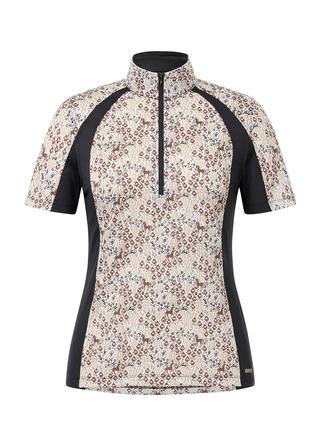 EquiBreeze Ice Fil® Short Sleeve Top MOCHA_EQUINE_MEADOW