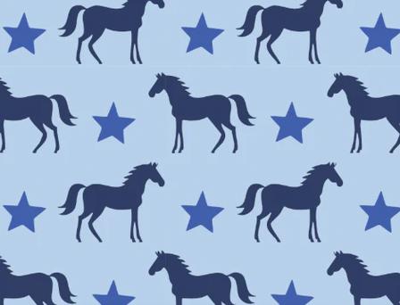 Kids Pony Star Crew Sock LIGHT_BLUE