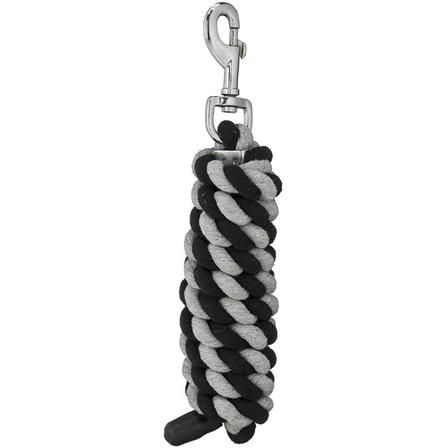 6ft Cotton Lead with Bolt Snap BLACK/GRAY