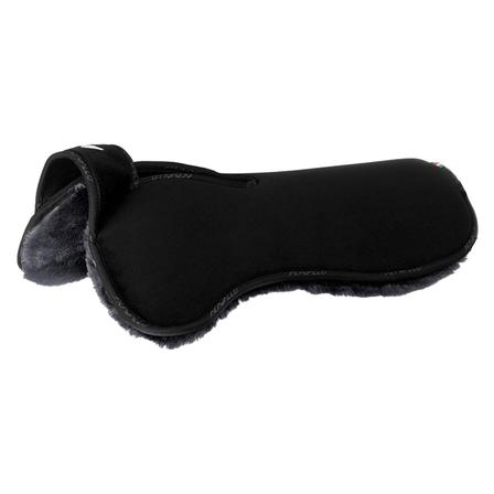 Withers Free Half Pad with Sheepskin BLACK/GREY