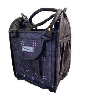 Small Collapsible Grooming Tote BLACK_PLAID