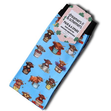 Pair & A Spare Boot Sock | Highland Cow