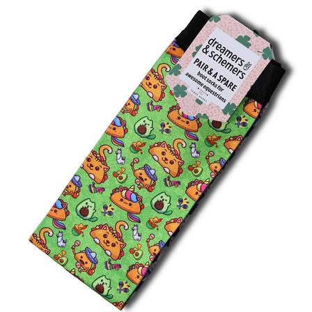 Pair & A Spare Boot Sock | Taco Cat