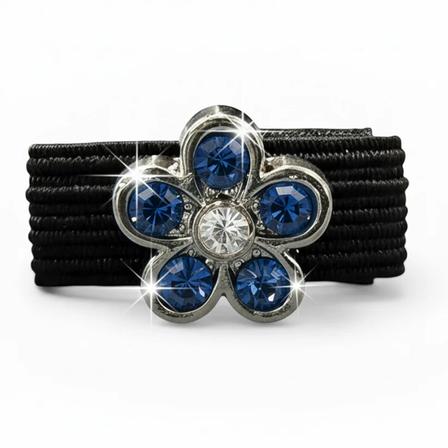 Sparkly Blue Flower Crop Charm