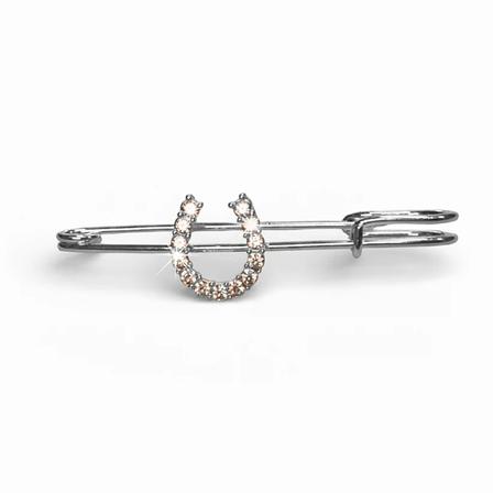Silver Sparkly Horseshoe Stock Pin