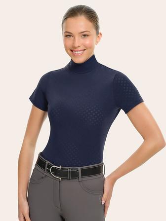 Jodi Mock Neck Shirt | Midnight