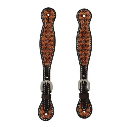 Ladies Floret Tooled Spur Straps