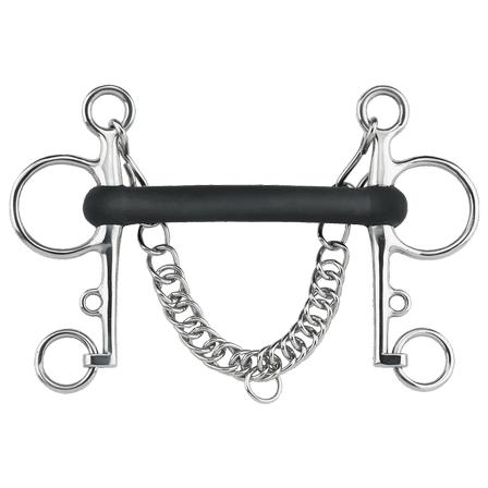 Soft Rubber Flexible Mullen Mouth Pelham Bit