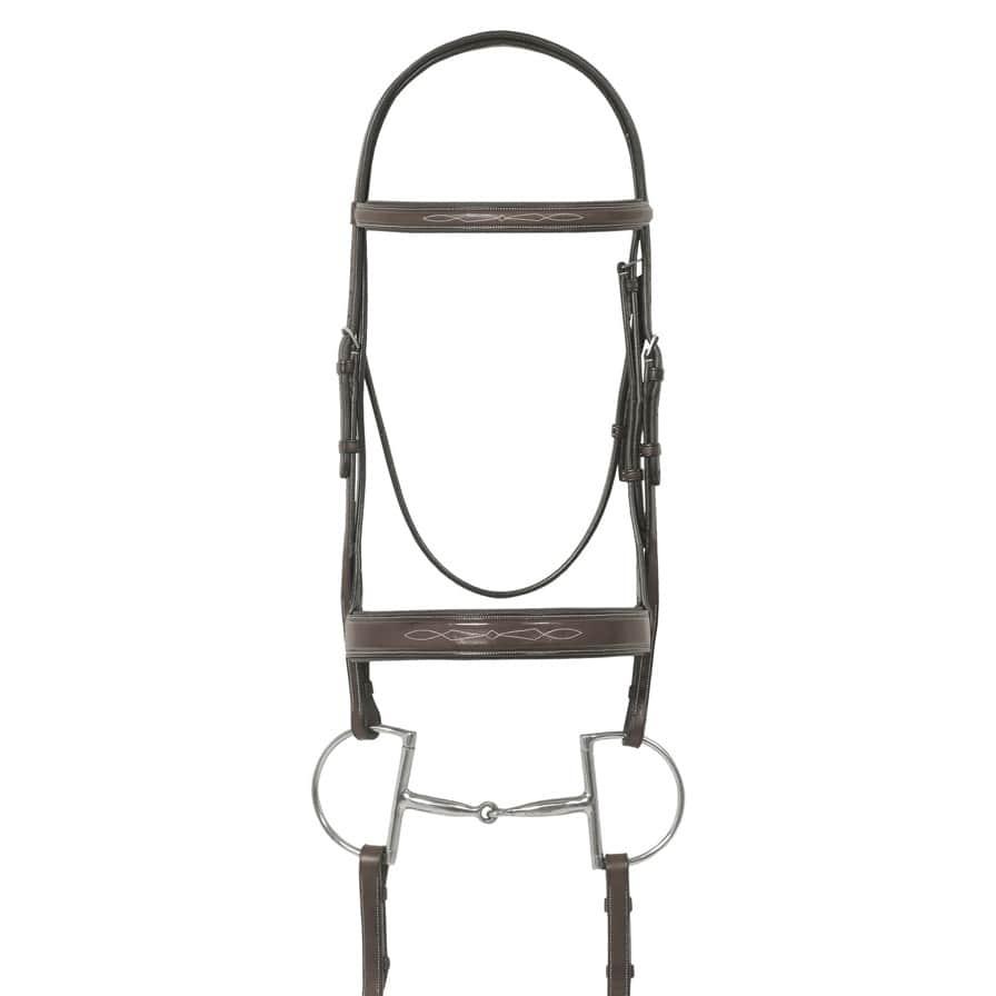  Fancy Stitched Wide Noseband Padded Bridle