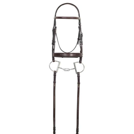 Fancy Wide Noseband Bridle with Reins