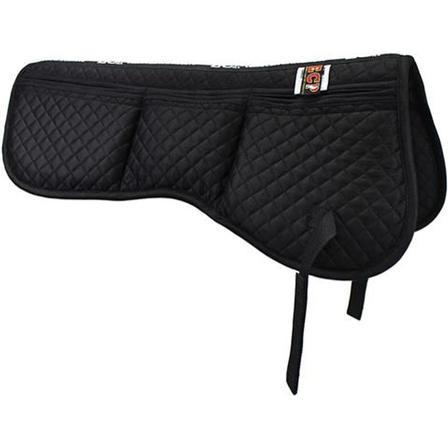 6-Pocket Contoured Cotton Correction Half Pad BLACK