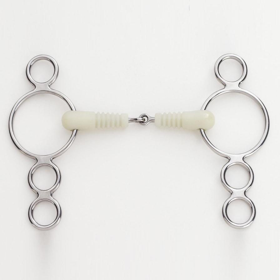 Happy Mouth Jointed Ribbed Mouth 3- Ring Gag