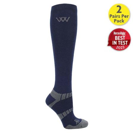 Woof Wear Bamboo Riding Sock - Long NAVY/GREY