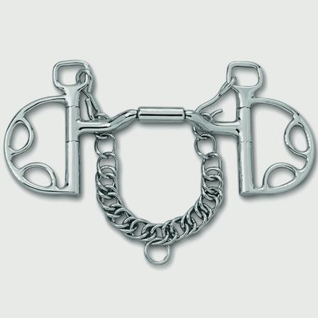 Myler Kimberwick with Stainless Steel Forward Tilt Ported Barrel