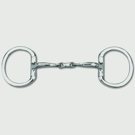 Myler Eggbutt without Hooks with Stainless Steel French Link Snaffle