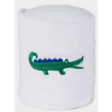 LÉTTIA Embroidered Blue & Green Alligator Polo Wraps