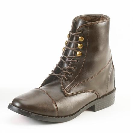 Ladies All-Weather Synthetic Laced Paddock Boot BROWN