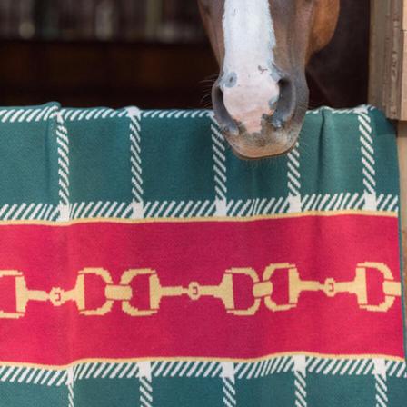 in2green Eco Horse Bit Plaid Throw