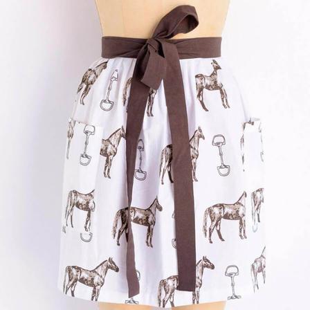 Horse & Snaffle Half Apron