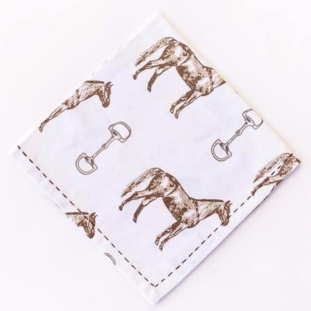 Horse & Snaffle Cloth Napkins - Set of 4
