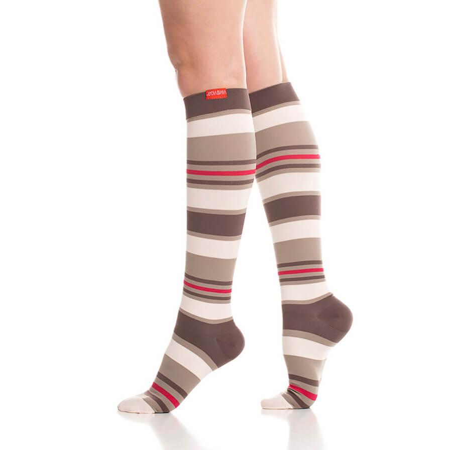 Vim & Vigr Women's Fun Stripes Compression Socks