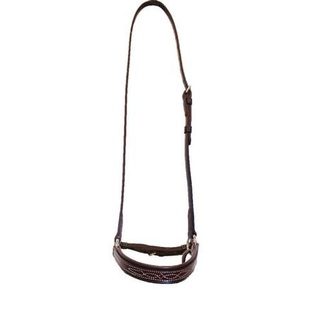 Drop Noseband with Fancy Stitch HAVANA