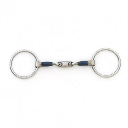 Blue Steel Oval Peanut Mouth Loose Ring
