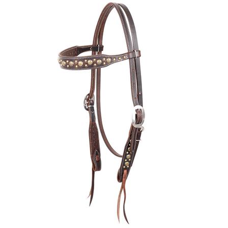 Rustic Gold Sunburst Dot Headstall
