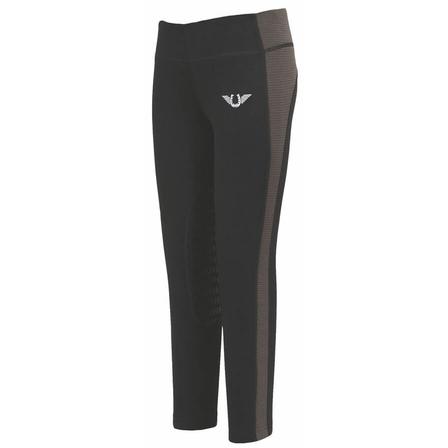 Children's Ventilated Schooling Tights CHARCOAL/BLACK