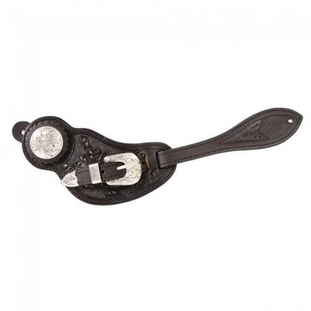 Royal King Floral Spur Strap Silver Buckle Set