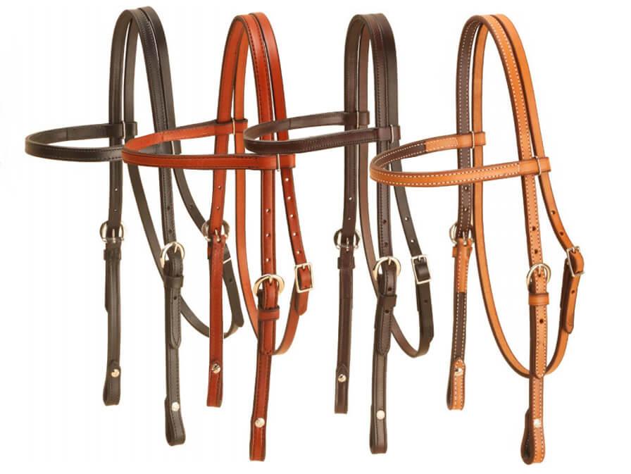  Browband Headstall With Chicago Screw Bit Ends