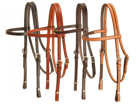 Browband Headstall with Chicago Screw Bit Ends