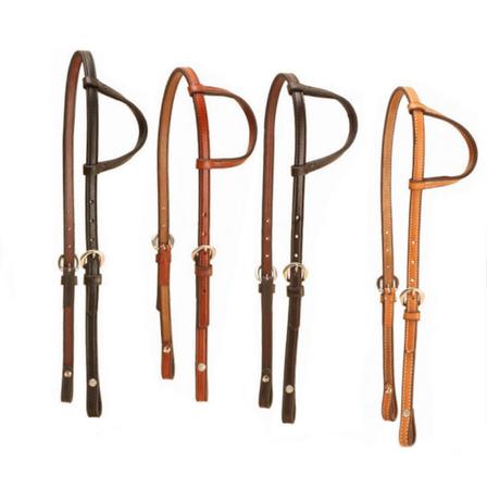 Sliding Ear Headstall with Sewn Cheek Buckles