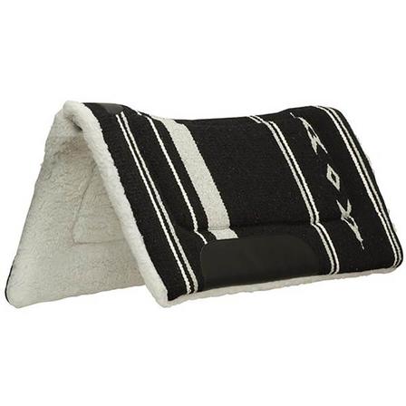 Fleece Lined Acrylic Contoured Saddle Pad BLK/GRAY