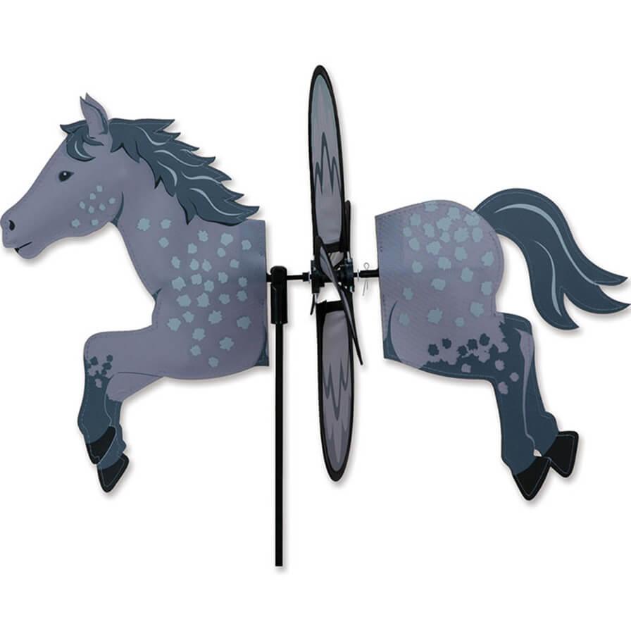 Outdoor Garden Spinner - Dapple Grey Horse