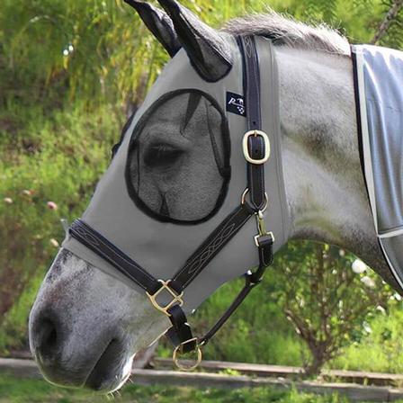 Comfort Fit Lycra Fly Mask CHARCOAL