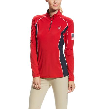 Ariat Womens USEF Tri Factor 1/4 Zip Baselayer